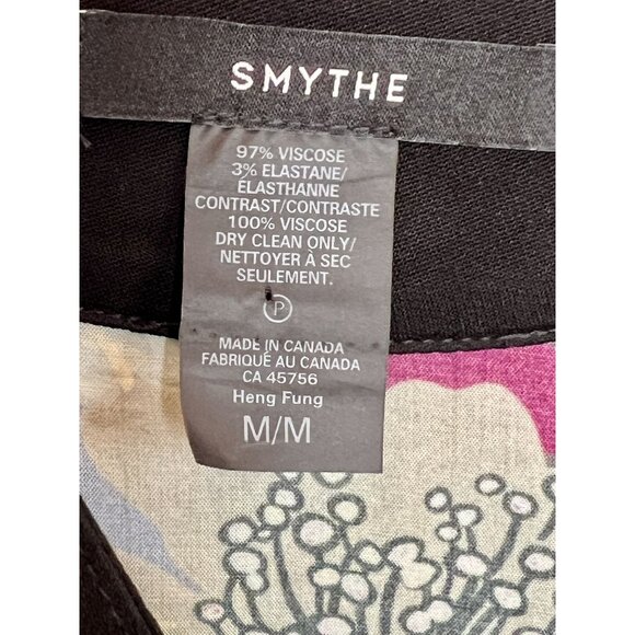 Smythe Blocked Floral Multicolor Blocked Kimono Blouse - Size M - Picture 7 of 8